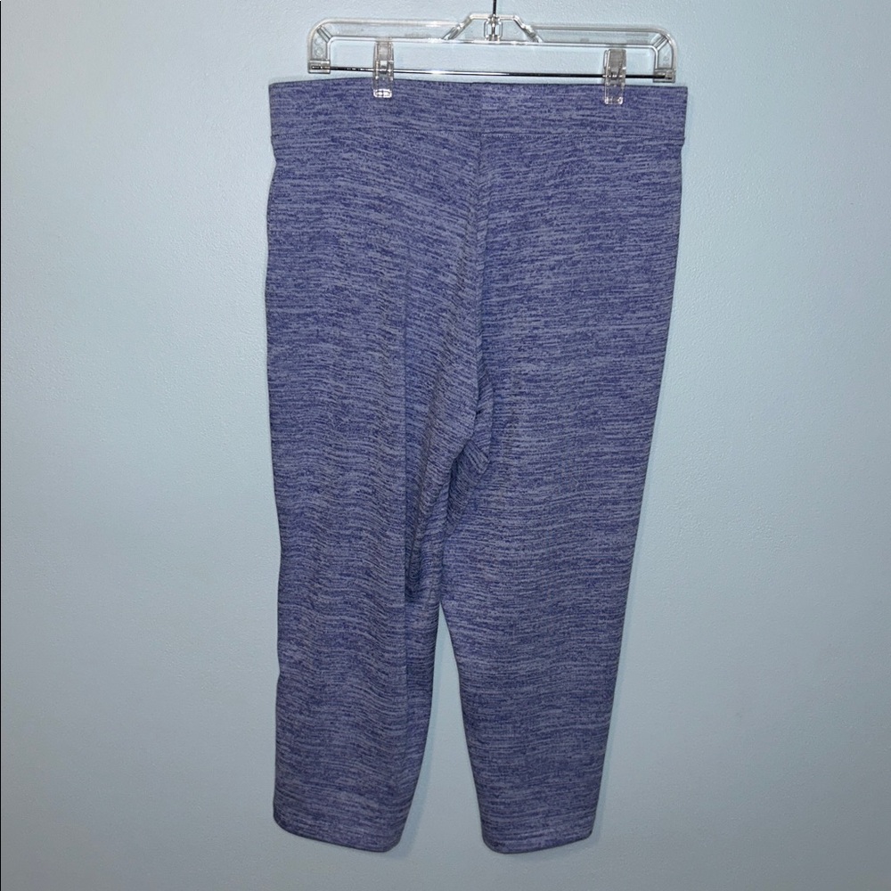 Talbots Blue Heathered Comfy Relaxed Knit Capris, Medium - Picture 3 of 5